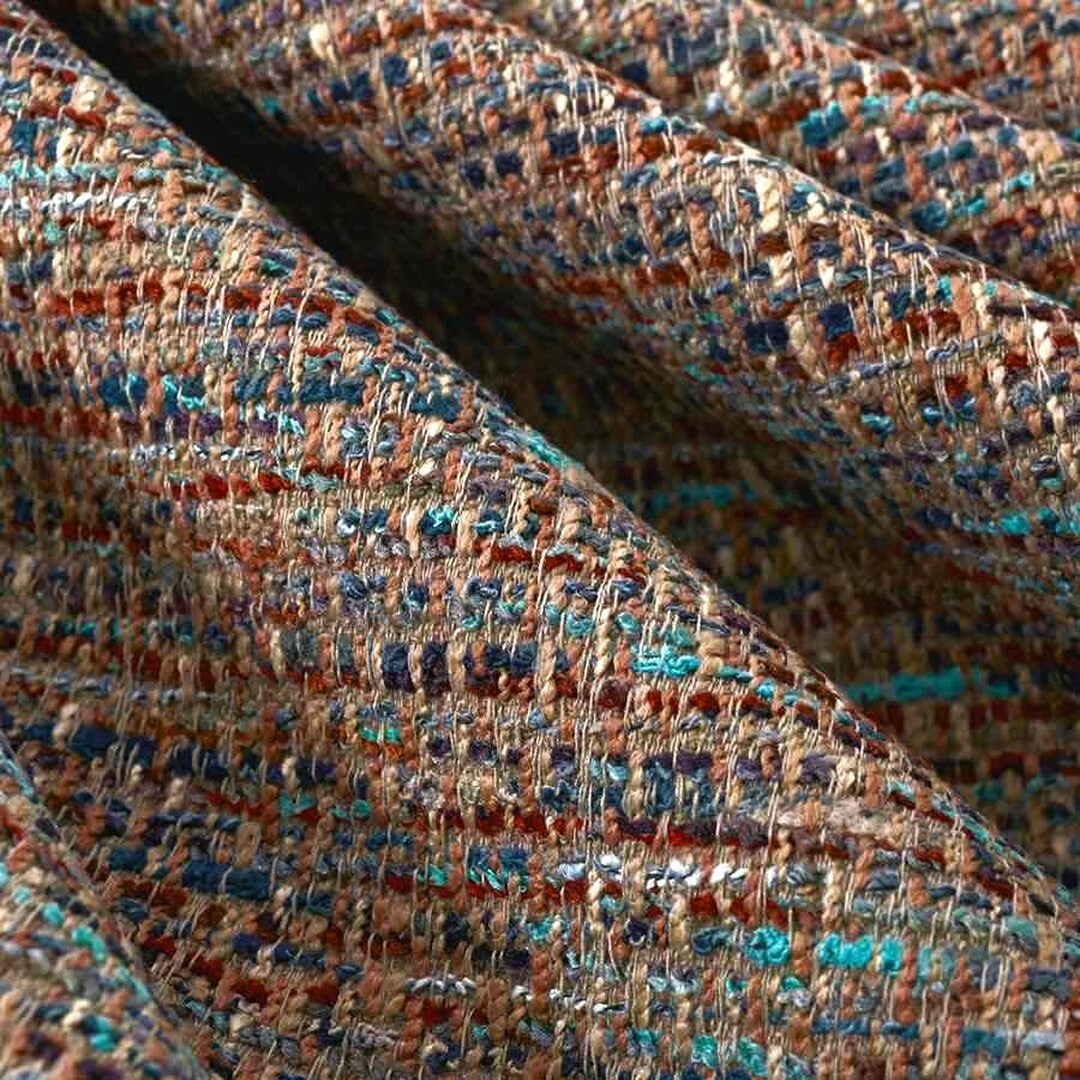 Robins Egg Blue Tweed Upholstery Fabric for Furniture Heavy Duty Taupe