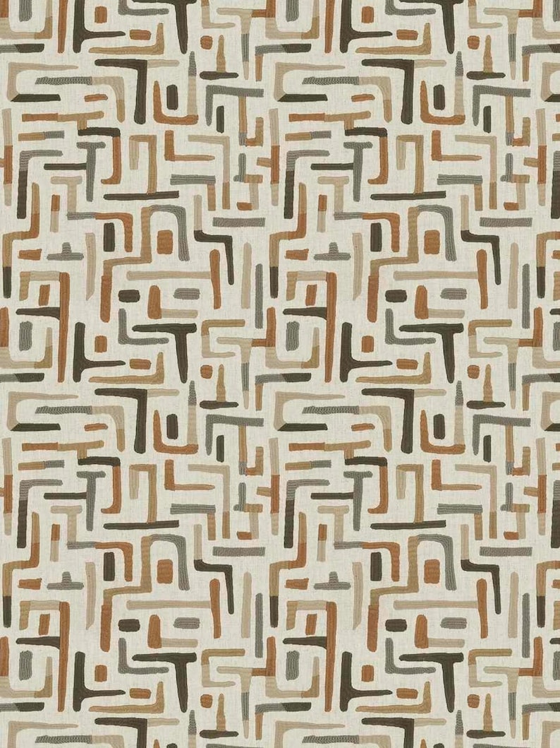 Grey Embroidered Fabric - Multicolored Embroidered Fabric for Curtains ...