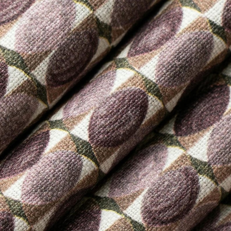 Purple Upholstery Fabric - Green Purple Geometric Fabric for Furniture ...