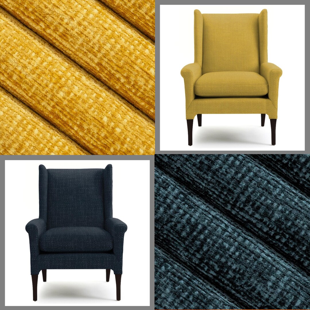 Chenille Upholstery Fabric for Furniture Solid Color Stain Resistant