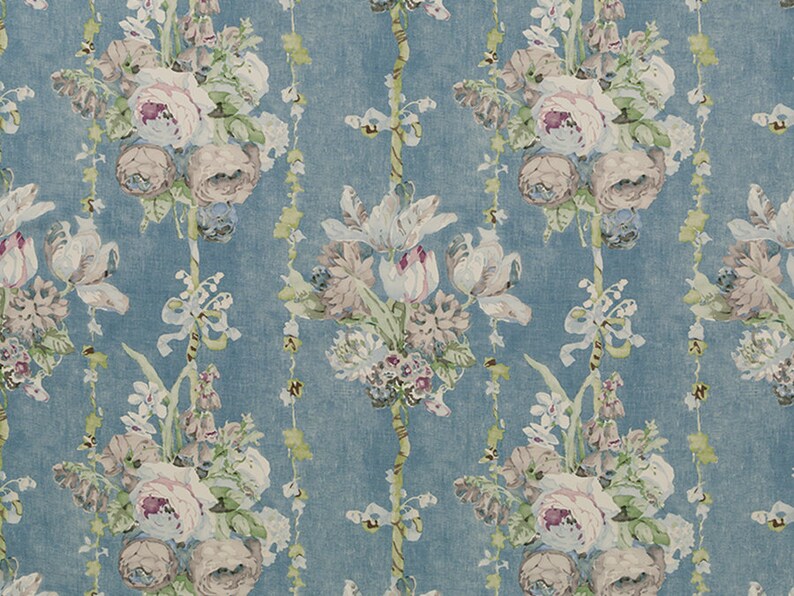 Modern Aqua Blue Linen Fabric Aqua Blue Upholstery Fabric Lavender Floral Curtains Roman Shades Green Blue Floral Linen Pillows Fabric Craft Supplies Tools Vadel Com