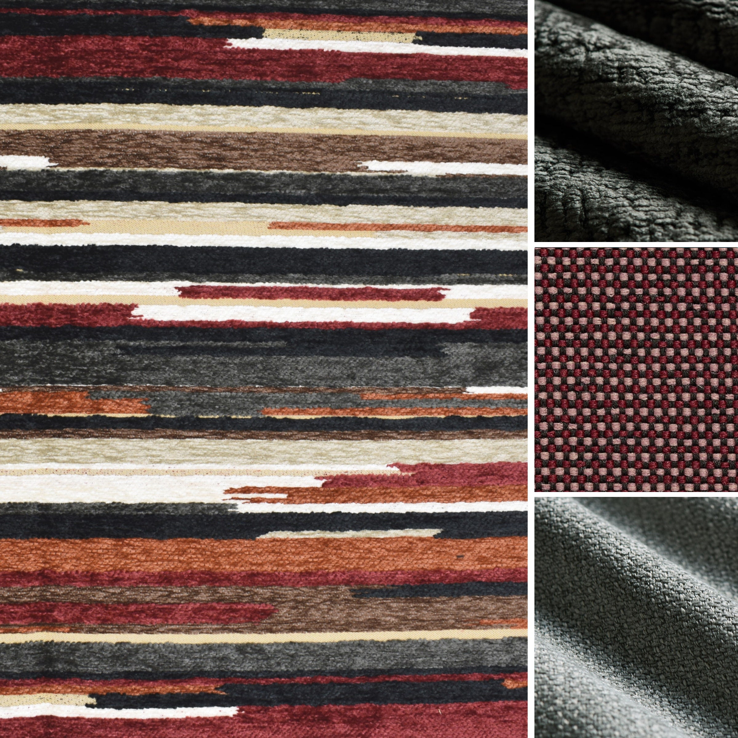 red tweed upholstery fabric