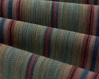 Multicolor Striped Upholstery Fabric for Furniture - Teal Pink Drapery Fabric - SP 201