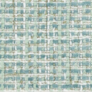 Mint Green Upholstery Fabric - Durable Blue Green Tweed Upholstery Fabric for Furniture - Stain Resistant Tweed Fabric for Chairs - SP 7843