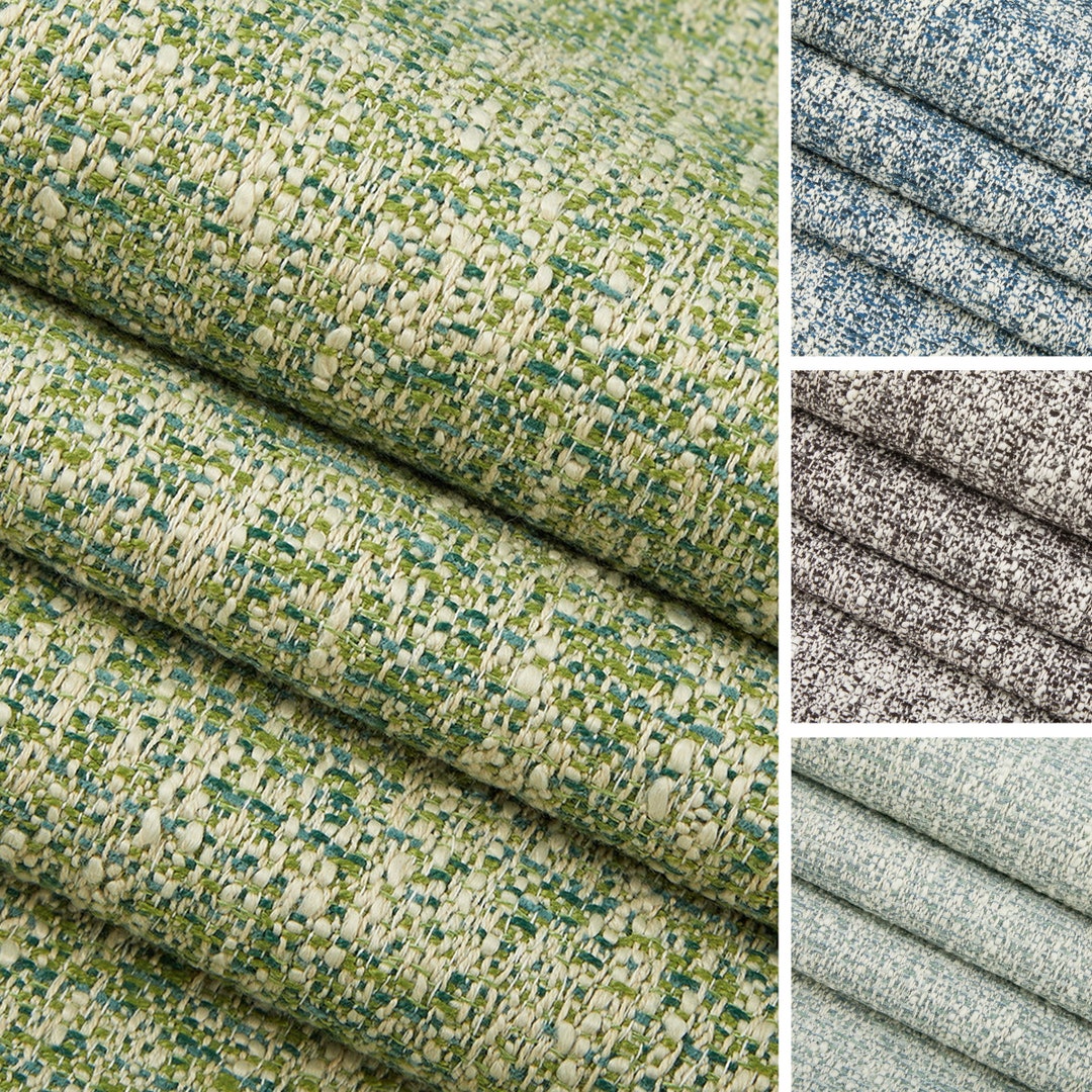 Teal Crypton Upholstery Fabric Stain Resistant Black Grey Etsy