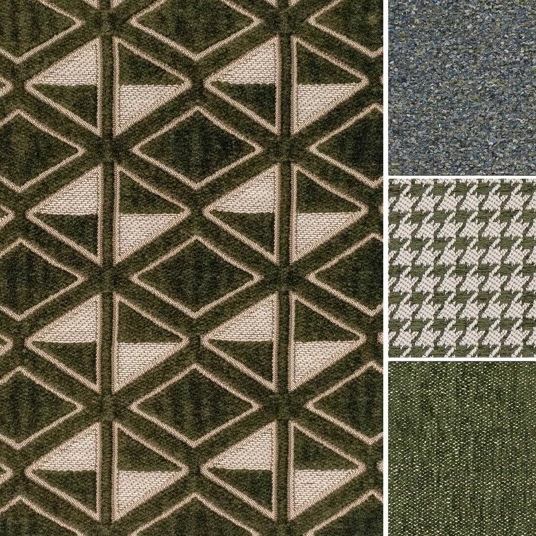 Olive Green Velvet Upholstery Fabric Olive Green Tweed Etsy