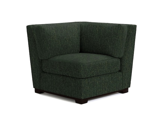 Dark Green Tweed Upholstery Fabric Green Stain Resistant Durable