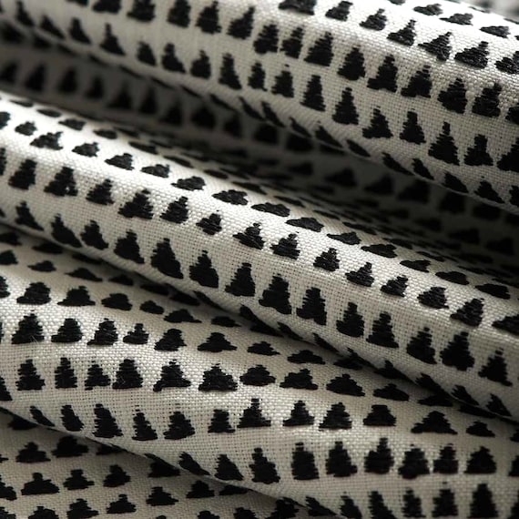 Black White Upholstery Fabric Black White Geometric Fabric for Furniture  Durable Black Fabric for Chairs Sofas Black Fabric SP 161 