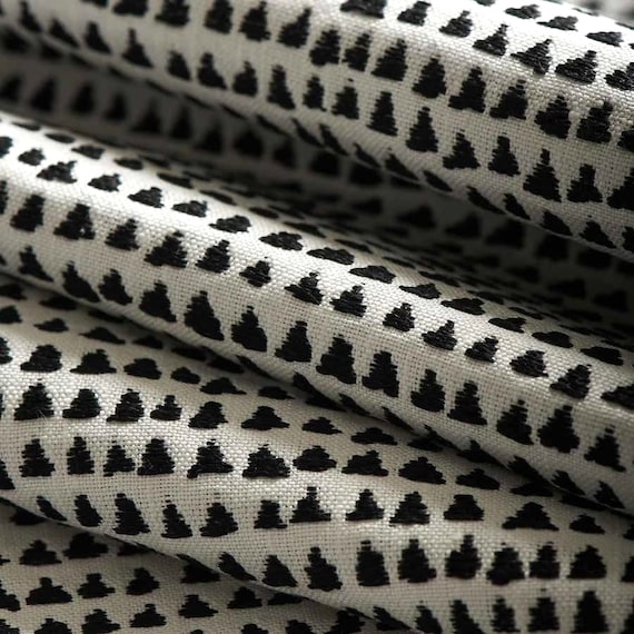 Black White Upholstery Fabric Black White Geometric Fabric for