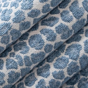 Blue Animal Skin Upholstery Fabric for Furniture - Light Blue Animal Fabric - Blue Animal Fabric for Pillows - SP 740