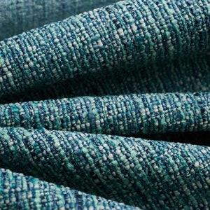 Teal Blue Upholstery Fabric for Furniture - Turquoise Tweed Fabric - Blue Green Furniture Fabric - Teal Pillow Fabric -  SP 920