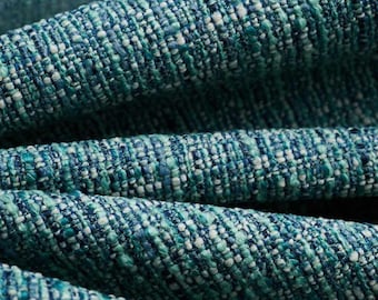 Teal Blue Upholstery Fabric for Furniture - Turquoise Tweed Fabric - Blue Green Furniture Fabric - Teal Pillow Fabric -  SP 920