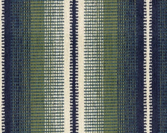 Green Crypton Upholstery Fabric - Navy Blue Olive Green Stripe Fabric for Furniture - Stain Resistant Olive Green Fabric for Chairs - SP 376