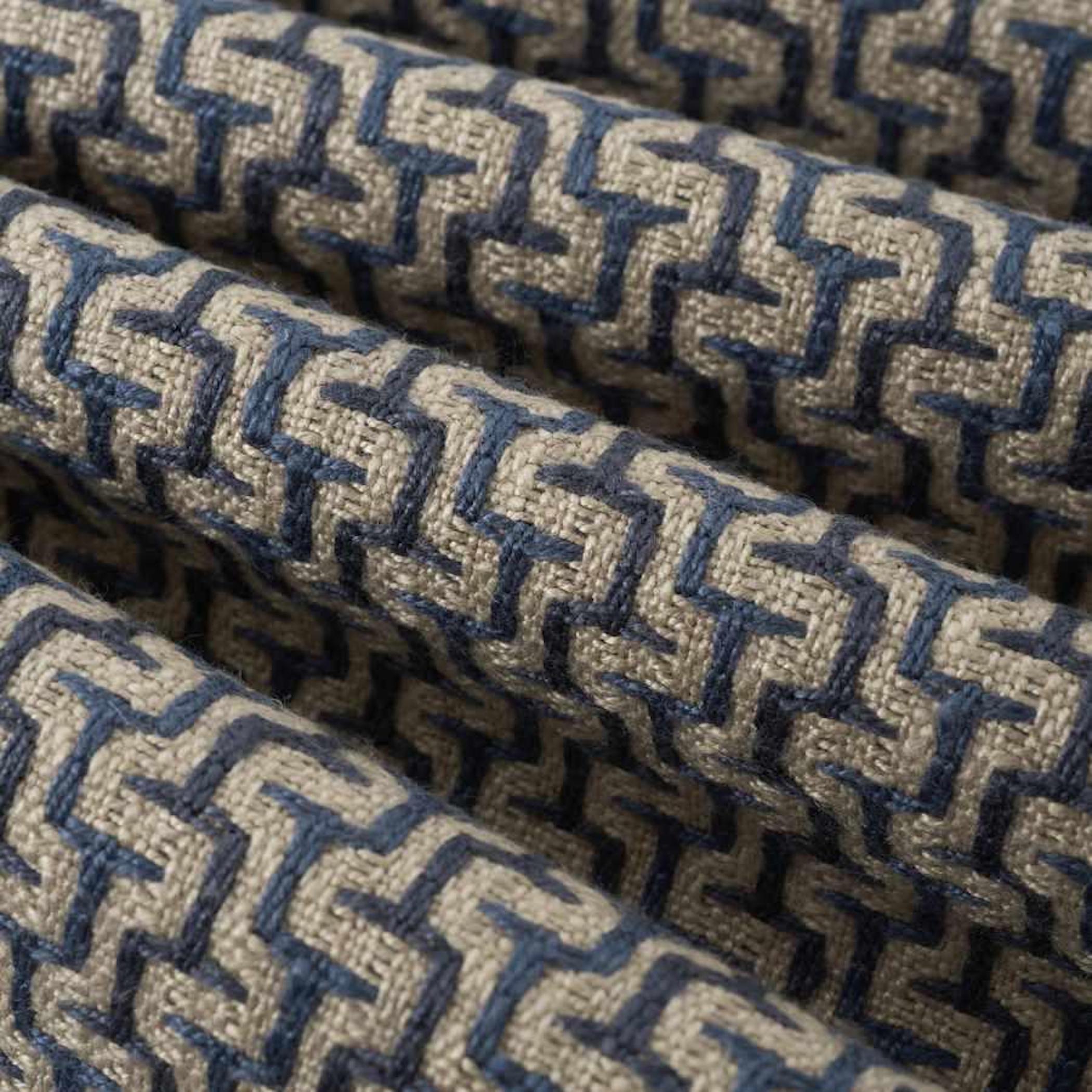 Navy Blue Upholstery Fabric - Blue Taupe Fabric for Furniture - Multicolored Woven Upholstery Fabric - Navy Copper Fabric  - SP 455