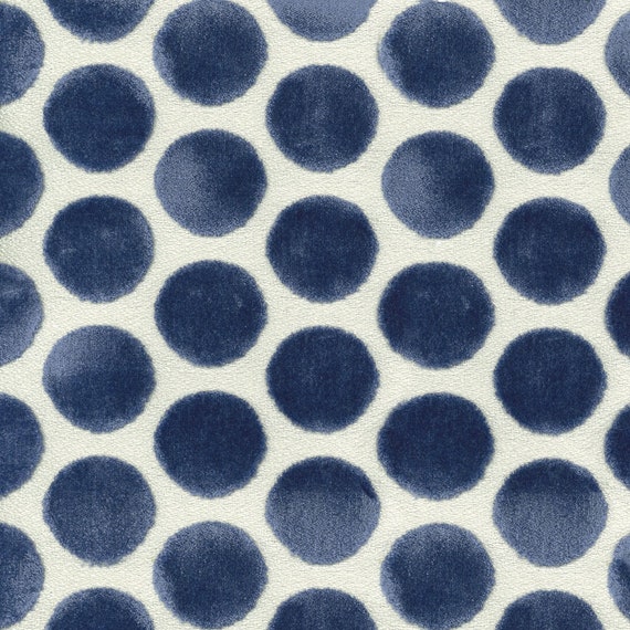 Blue Velvet Upholstery Fabric Dark Blue Geometric Velvet Fabric