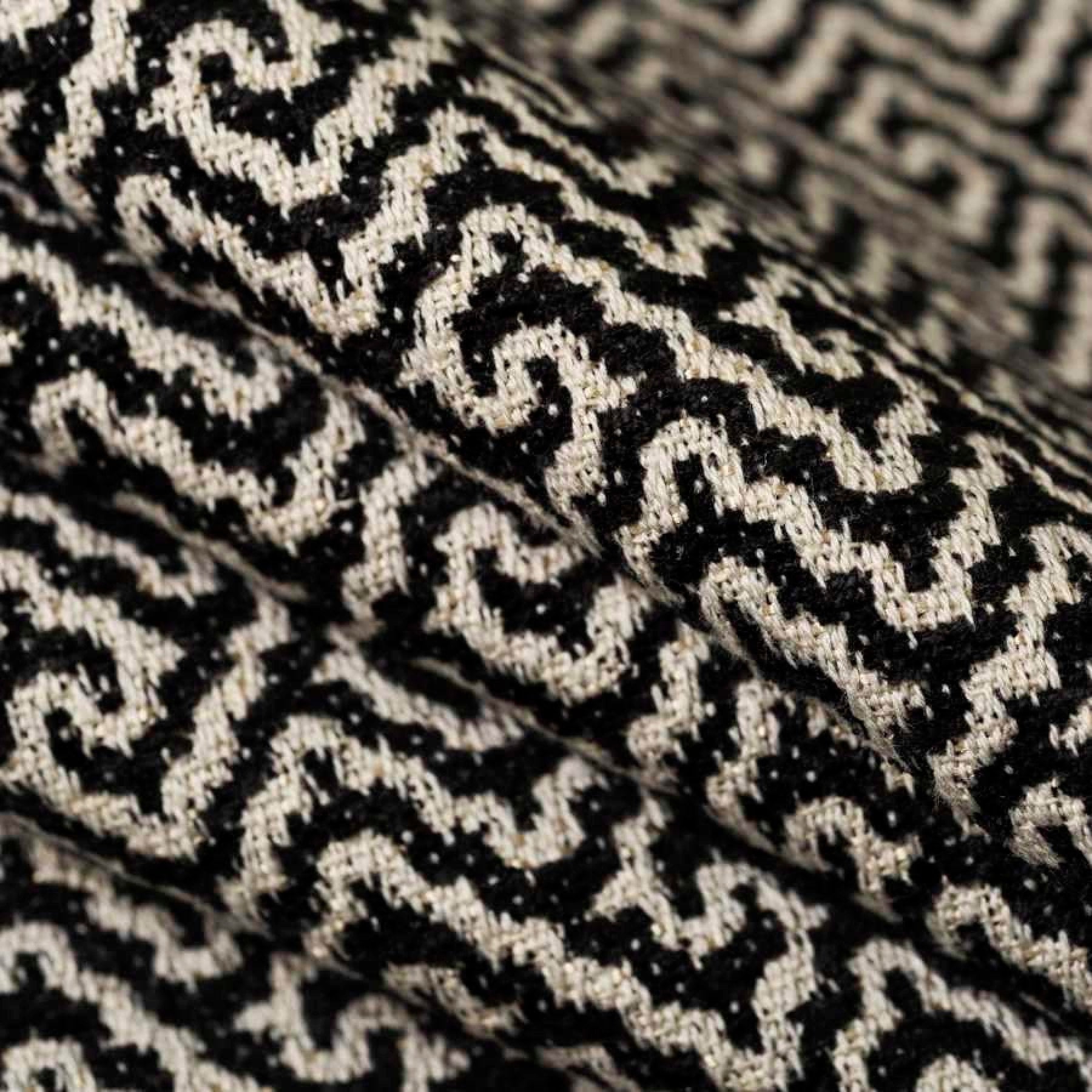 Black Upholstery Fabric Durable Black White Fabric for Furniture Modern  Black Woven Fretwork Upholstery Fabric Cleanable Fabric SP 925 