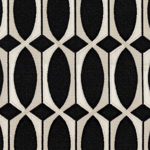 Black White Velvet Upholstery - Black Geometric Cut Velvet Fabric for Furniture - Modern Black Velvet Fabric for Pillows - SP 1625