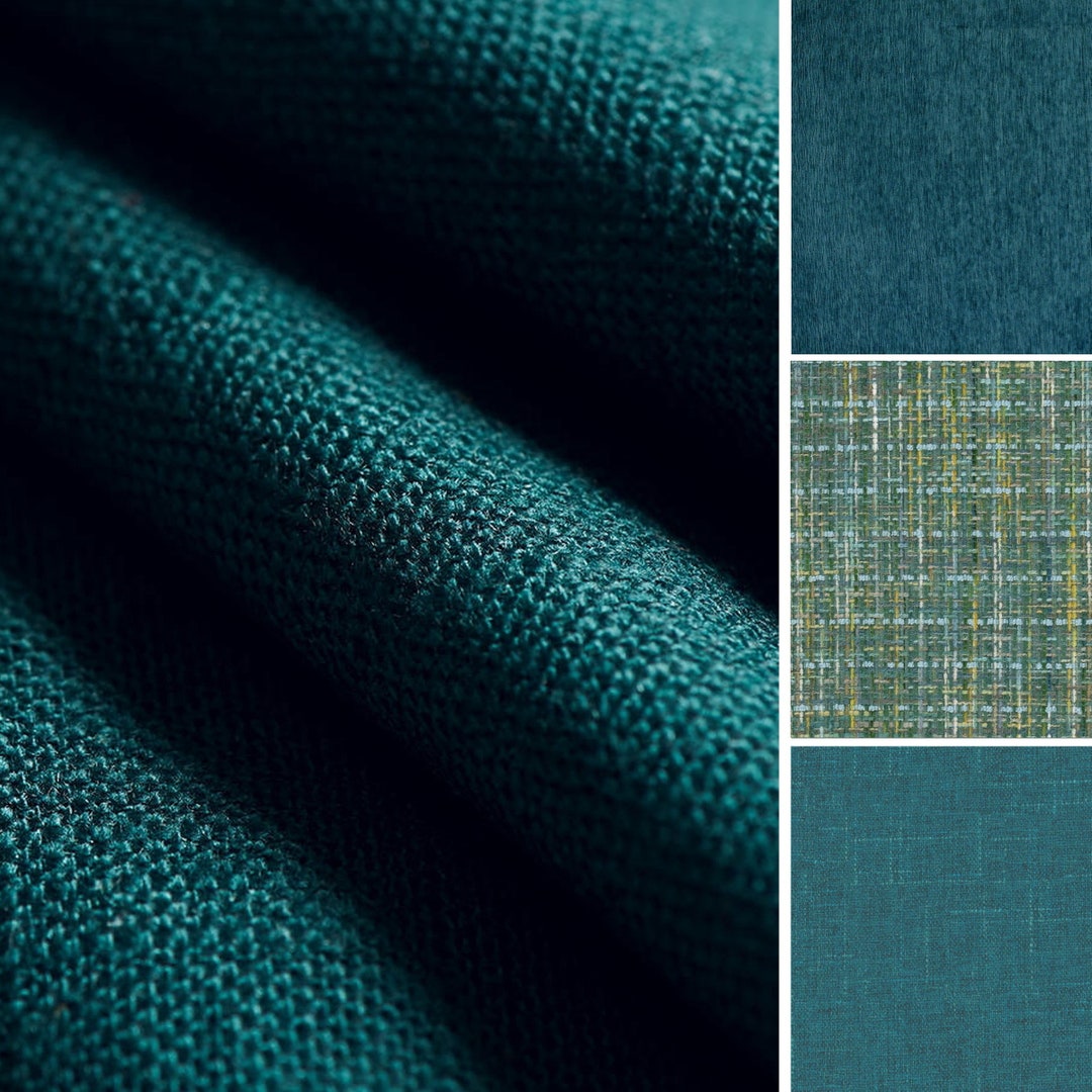 Peacock Blue Upholstery Fabric Peacock Blue Chenille Fabric ...