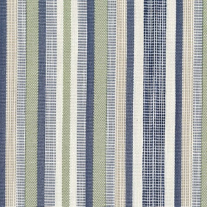 Blue Green Upholstery Fabric - Blue Stripe Crypton Fabric for Furniture - Cleanable Multicolored Stripe Fabric - SP 4589