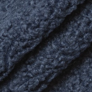 Navy Blue Upholstery Fabric for Furniture - Chunky Weave Blue Fabric for Chairs and Sofas - Navy Blue Textured Fabric - SP 1057
