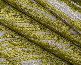 Chartreuse Velvet Upholstery Fabric for Furniture - Modern Yellow Green Velvet Fabric - Citrus Color Velvet Fabric - SP 837