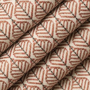 Coral Upholstery Fabric - Multicolored Upholstery Fabric for Furniture - Orange Stain Resistant Fabric for Chairs and Sofas - SP 355