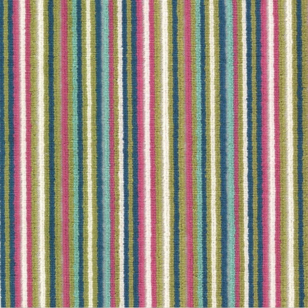 Multicolored Velvet Upholstery Fabric Pink Aqua Striped Velvet Fabric for Furniture Blue Green