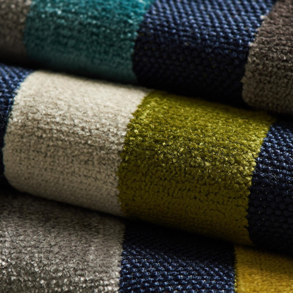 Chartreuse Velvet Upholstery Fabric Aqua Navy Blue Velvet Etsy