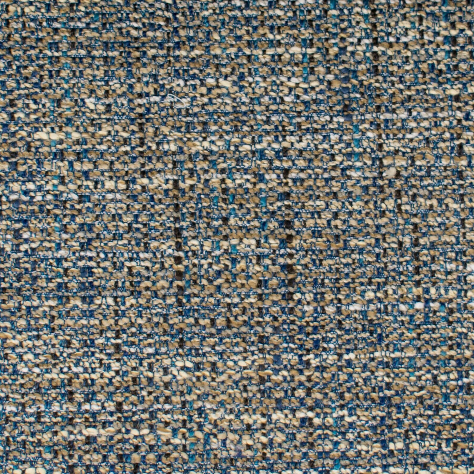 Navy Blue Tweed Upholstery Fabric Stain Resistant Blue Brown Etsy UK