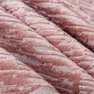 Pink Velvet Upholstery Fabric for Furniture - Modern Blush Pink Velvet Fabric - Raised Velvet Fabric - SP 464