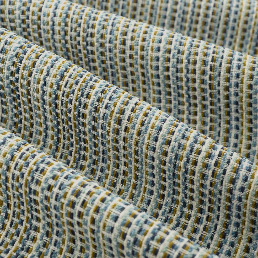 Bronze Blue Upholstery Fabric Textured Blue Chenille for Furniture