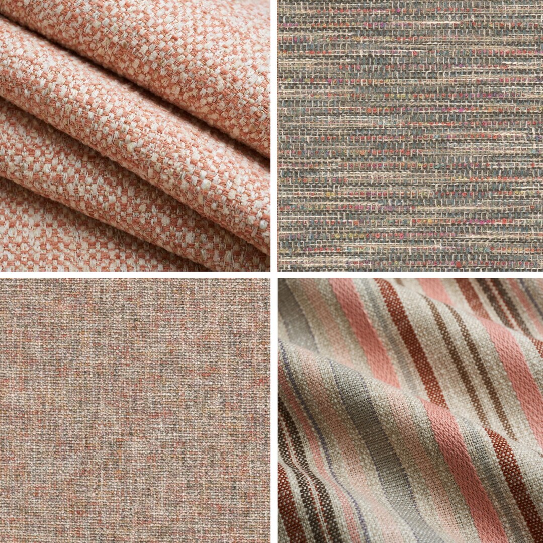 Blush Pink Upholstery Fabric Light Pink Crypton Tweed Fabric for ...