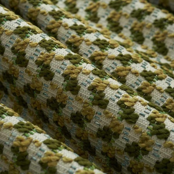 Olive Green Upholstery Fabric - Contemporary Green Yellow Woven Fabric for Furniture - Dark Green Furniture Fabric - SP 165