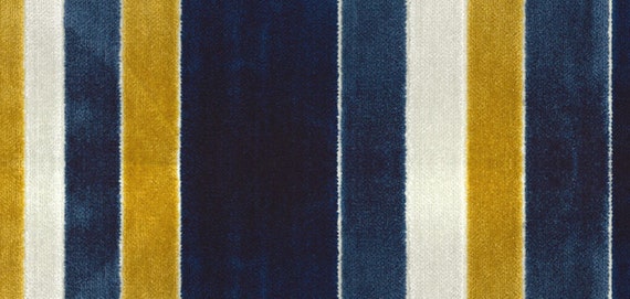 Blue Velvet Fabric, Blue Cotton Velvet Fabric, The Stripes Company