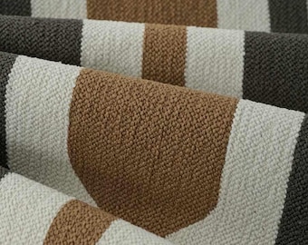 Bronze Upholstery Fabric - Stain Resistant Geometric Fabric for Furniture - SP 617