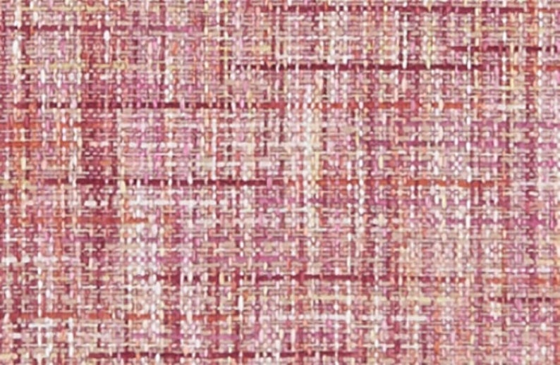 Pink Red Upholstery Fabric by the Yard Pink Tweed Fabric for Etsy