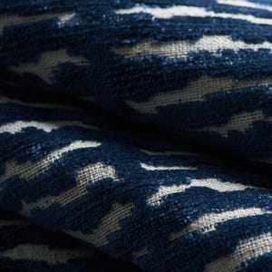 Navy Blue Velvet Upholstery Fabric for Furniture - Dark Blue Velvet Stripe Upholstery Fabric - Navy Upholstery - SP 802