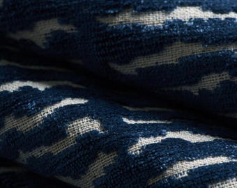 Navy Blue Velvet Upholstery Fabric for Furniture - Dark Blue Velvet Stripe Upholstery Fabric - Navy Upholstery - SP 802
