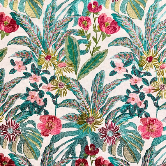 Teal Pink Upholstery Fabric for Furniture Emerald Green