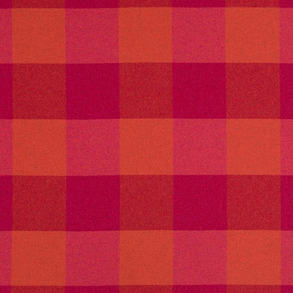 Orange Pink Plaid Upholstery Fabric Modern Orange Pink Plaid Etsy