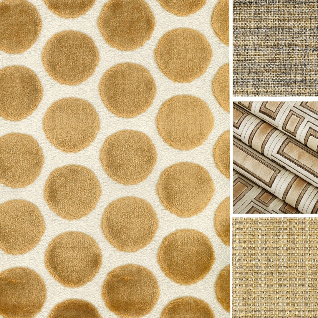 Gold Tweed Upholstery Fabric Gold Geometric Velvet Upholstery Fabric