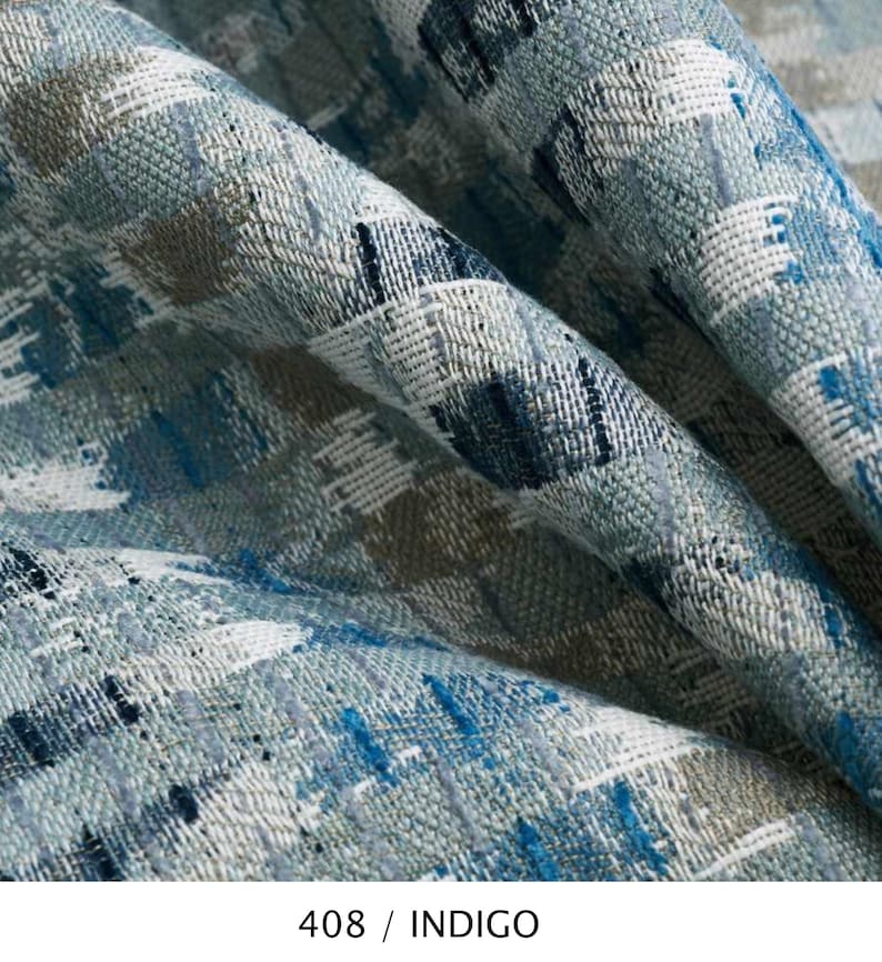 Denim Blue Crypton Upholstery Fabric Blue Grey Upholstery Etsy