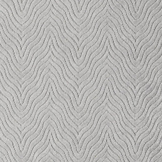 Contemporary Ivory Velvet Upholstery Fabric Textured Winter White