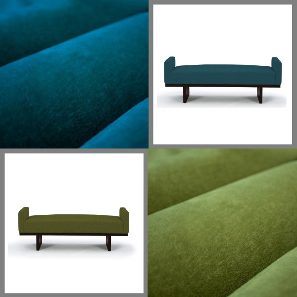 Mohair Velvet Upholstery Fabric - 100% Mohair Fabric for Furniture - Teal Mohair Velvet for Upholstery - 10 Mohair Colors Available - SP 822