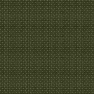 May include: A dark olive green fabric featuring a repeating geometric pattern of small, light-colored squares arranged in a grid. The texture appears woven, with a consistent, dense arrangement of tiny, precise shapes across the entire surface.