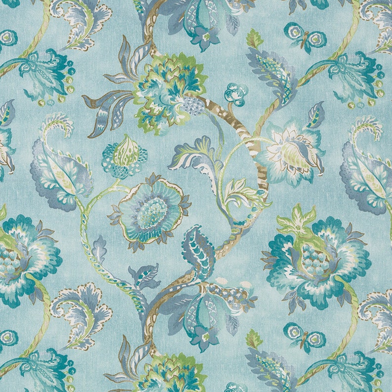 Navy Blue Floral Curtains And Roman Shades Turquoise Floral