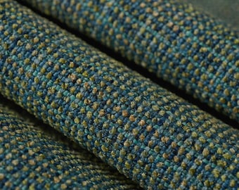 Teal Upholstery Fabric - Heavyweight Teal Gold Upholstery Fabric for Furniture - Stain Resistant Fabric for Kitchen Dining Chairs - SP 191