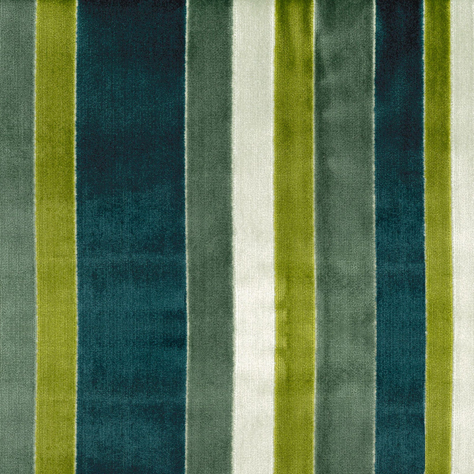 Teal Chartreuse Velvet Upholstery Fabric Modern Velvet Stripe