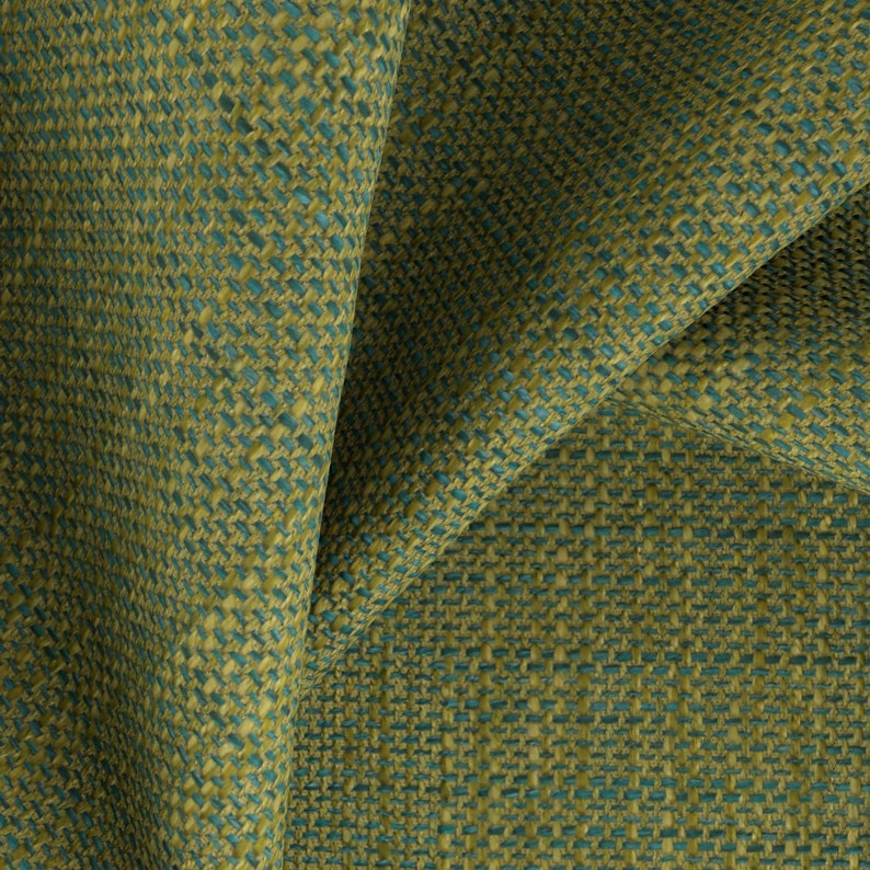 Chartreuse and Teal Upholstery Fabric for Furniture Stain Etsy