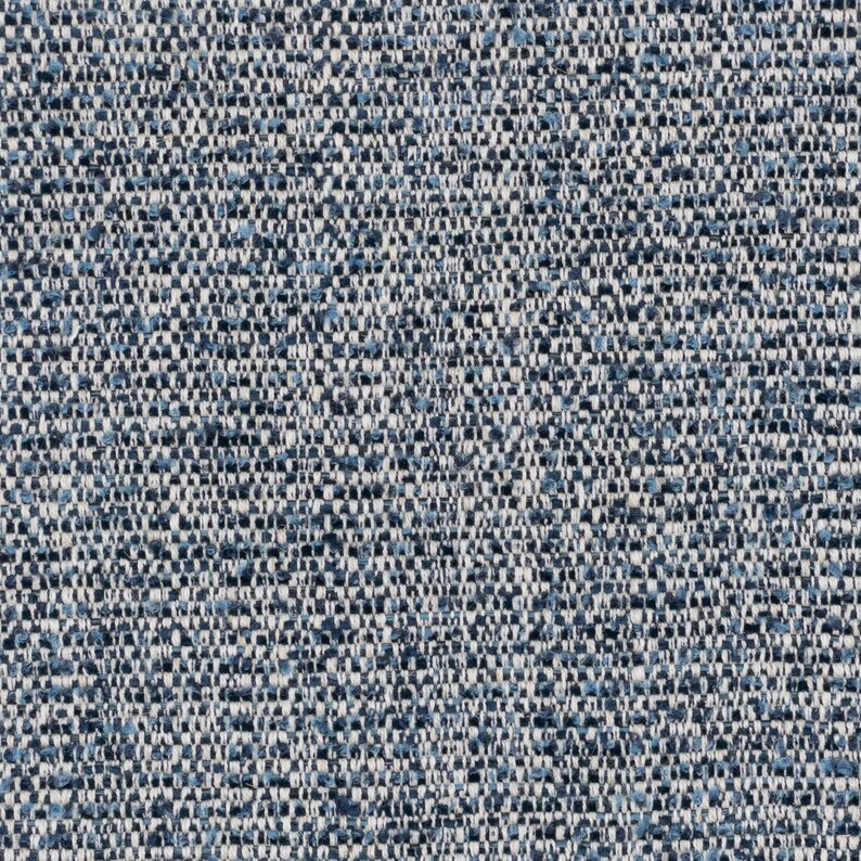 Navy Blue Tweed Upholstery Fabric for Furniture Blue White Etsy